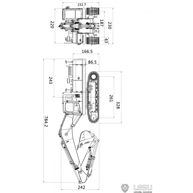 Komatsu PC360 Graafmachine Metaal Met Hydrauliek Kit (1/14) 9 Komatsu PC360 Graafmachine Metaal Met Hydrauliek Kit (1/14) - Afbeelding 9