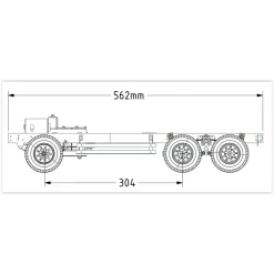 WTE Metalen Chassis 6x4 Medium (1/14) -Speelgoedwinkel Voor Vrachtwagens SCA SP 01 01 002 2 800x800w