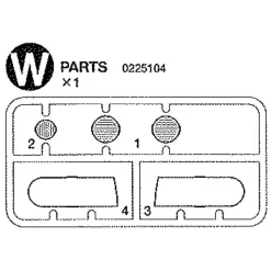 Tamiya Knight Hauler Koplamp Glas (W / 0225104) 1/14