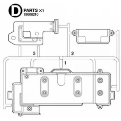 Tamiya Truck Accu Houder Vierkant (19008210)