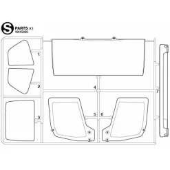 Tamiya Volvo FH16 Ramen Onderdelen (S / 19115495) 1/14