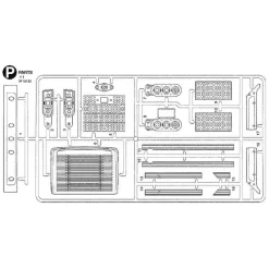 Tamiya Knight Hauler Chromen Onderdelen (P / 9115132) 1/14
