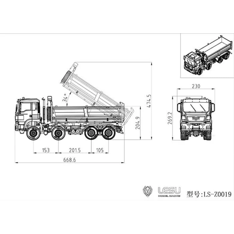 MAN TGS 8x8 Hydraulische Kipper 1/14 18 MAN TGS 8x8 Hydraulische Kipper 1/14 - Afbeelding 18