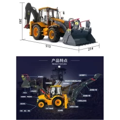 Aoue BL71 Hydraulische Graaf/Laad Combinatie 1/14 - RTR 17 Aoue BL71 Hydraulische Graaf/Laad Combinatie 1/14 - RTR -Speelgoedwinkel Voor Vrachtwagens lesu RD A0010 aoue bl71 backhoe loader 100 rtr 1 14 10 800x800h.jpg