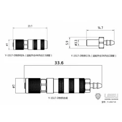 Lesu Snelkoppeling Hydrauliek 2x Slang 4x2.5 -Speelgoedwinkel Voor Vrachtwagens lesu hydraulic quick realease 4mm y 1517 d 6 800x800.jpg