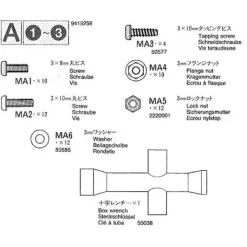 Tamiya Flatbed Trailer Metalen Onderdelen (A/19415258)