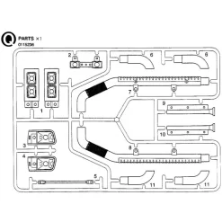 Tamiya Ford Aeromax Chromen Onderdelen (Q / 0115236) 1/14
