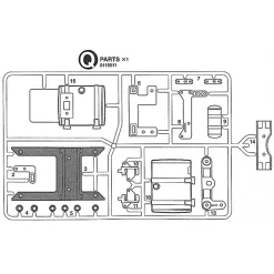 Tamiya Scania R620 Brandstof Tanks (Q / 0115511) 1/14