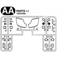 Tamiya Koplamp Glas Mercedes Actros(AA / 19000498) 1/14