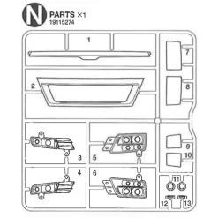 Tamiya MAN TGX Koplampen En Spiegels (N / 19115274) 1/14