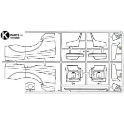 Tamiya Voor Spatborden Mercedes Actros 1851 Gigaspace (K Onderdelen)