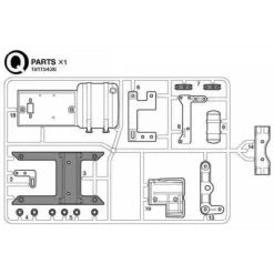 Tamiya Mercedes Actros 3363 Brandstoftank(Q / 19115436) 1/14