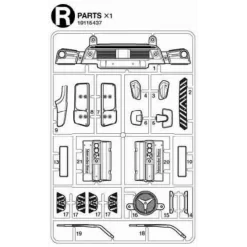 Tamiya Mercedes Actros 3363 Diverse Onderdelen (R / 19115437) 1/14
