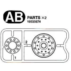Tamiya Supersingle Voorvelgen 2st (AB / 19335674) 1/14