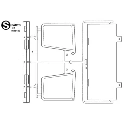 Tamiya Scania Ramen En Zonneklep (S / 9115185) 1/14