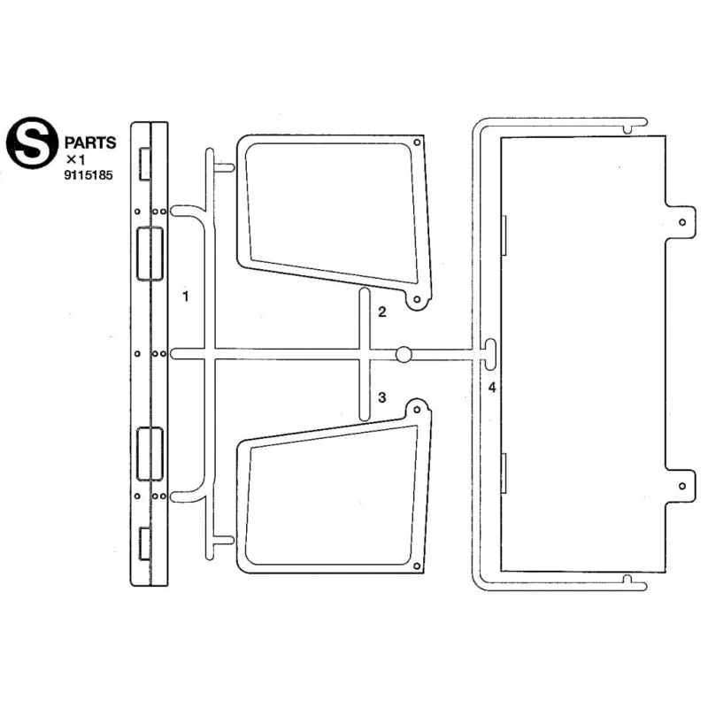 Tamiya Scania Ramen En Zonneklep (S / 9115185) 1/14 1 Tamiya Scania Ramen En Zonneklep (S / 9115185) 1/14