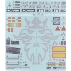 Tamiya Scania R470 Stickerset En Grillmesh (9495508) 1/14