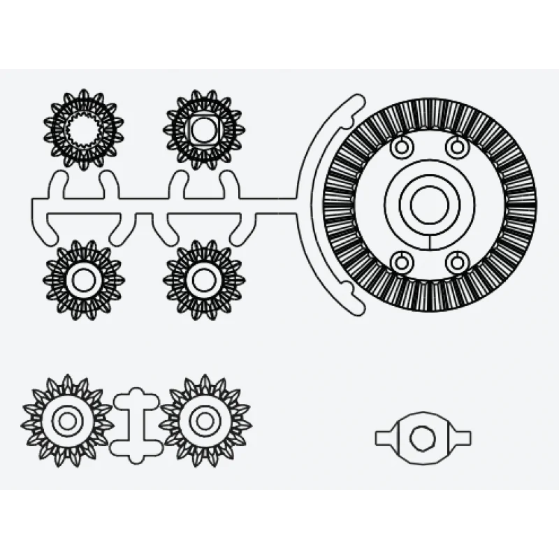 Verkerk Volvo FH16 Tandwielen Set Achteras Kunststof 1 Verkerk Volvo FH16 Tandwielen Set Achteras Kunststof