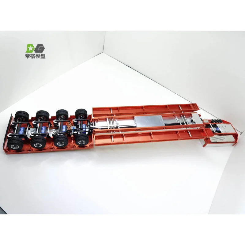 4 Assige Dieplader Met Stuurassen 1/14 - Blauw 7 4 Assige Dieplader Met Stuurassen 1/14 - Blauw - Afbeelding 7